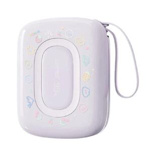 【3c认证】WOPOW沃品充电宝小巧便携自带线大容量快充超薄小彩蛋