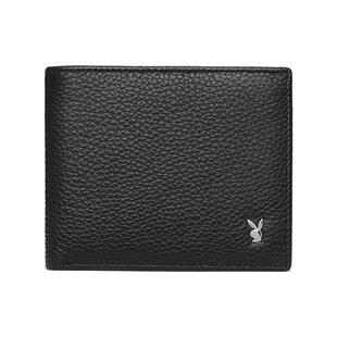 花花公子钱包男士新款皮夹子卡包短款零钱包真皮百搭简约送爸爸款