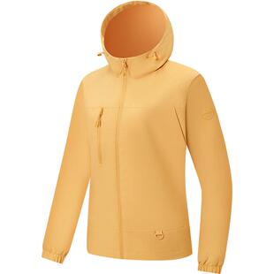 特步连帽休闲运动外套女防风2026春季新款夹克风衣官方旗舰店正品