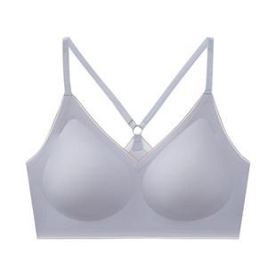 花雨伞美背内衣女隐形无痕小胸聚拢2025年新款文胸罩细肩带夏季薄