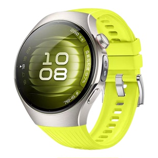 适用华为WATCH5专用硅胶手表带watch5 42mm无缝按压男女腕带46mm