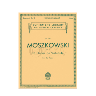 莫什科夫斯基 15首超技练习曲 Op72 钢琴独奏 希尔默原版乐谱书 Moszkowski 15 Etudes de Virtuosite for Piano HL50261830