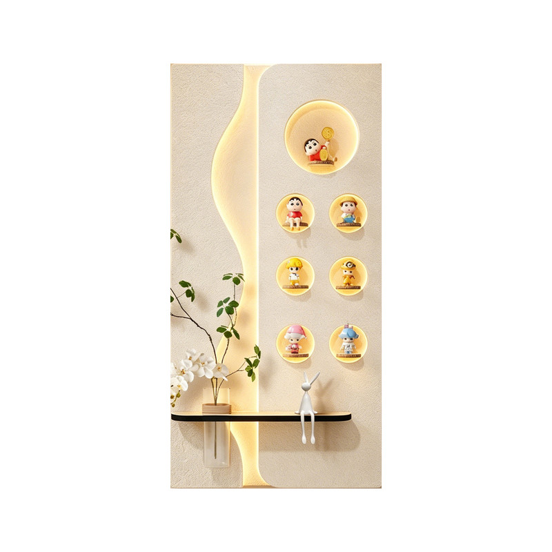 奶油风入户玄关装饰画盲盒收纳展示架2026新款墙壁画走廊过道挂画