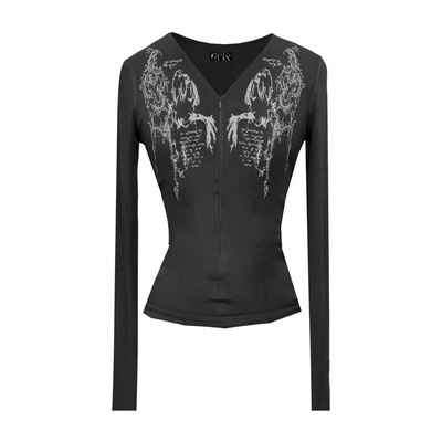 Godsplan*上帝计划哥特V领长袖