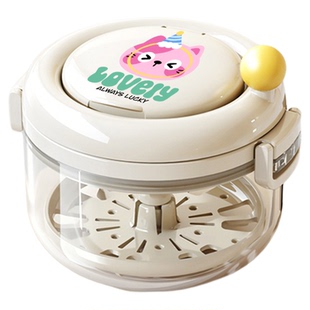 手摇式牙套清洗盒隐形老人假牙便携儿童正畸保持器收纳盒子随身