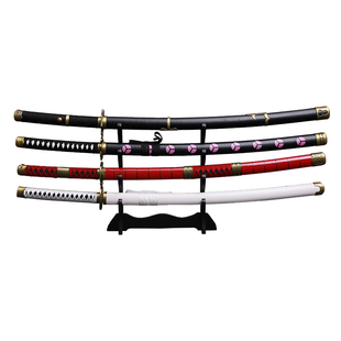 HCMY索隆三刀流和道一文字鬼彻秋水御田阎魔木刀COS武器未开刃