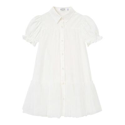 RBIGX/瑞比克设计感网纱连衣裙