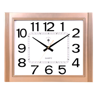 北极星挂钟客厅家用时尚静音钟表现代创意方形日历卧室挂表石英钟