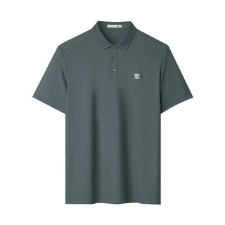 海澜之家爸爸polo衫26夏季新款男士t恤中老年凉感冰丝上衣衣服男