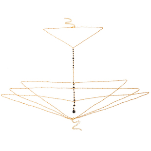 水晶流苏身体链  欧美时尚风性感比基尼海滩度假衣饰链body chain