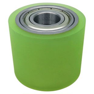 聚氨酯包胶滚筒双轴承滚轮耐磨胶辊压轮直径40从动轮无动力输送带