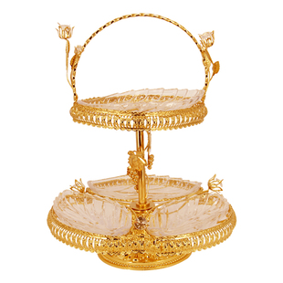 欧式玻璃水果盘创意零食盘现代客厅干果盘点心盘天鹅小吃碟包邮