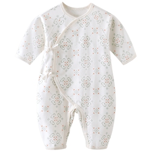 新生儿衣服春秋初生儿纯棉睡衣宝宝哈衣四季空调服婴儿包脚连体衣