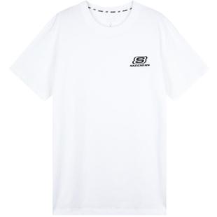 斯凯奇短袖t恤男2025夏季新款潮牌衣服纯棉白色体恤宽松圆领半袖