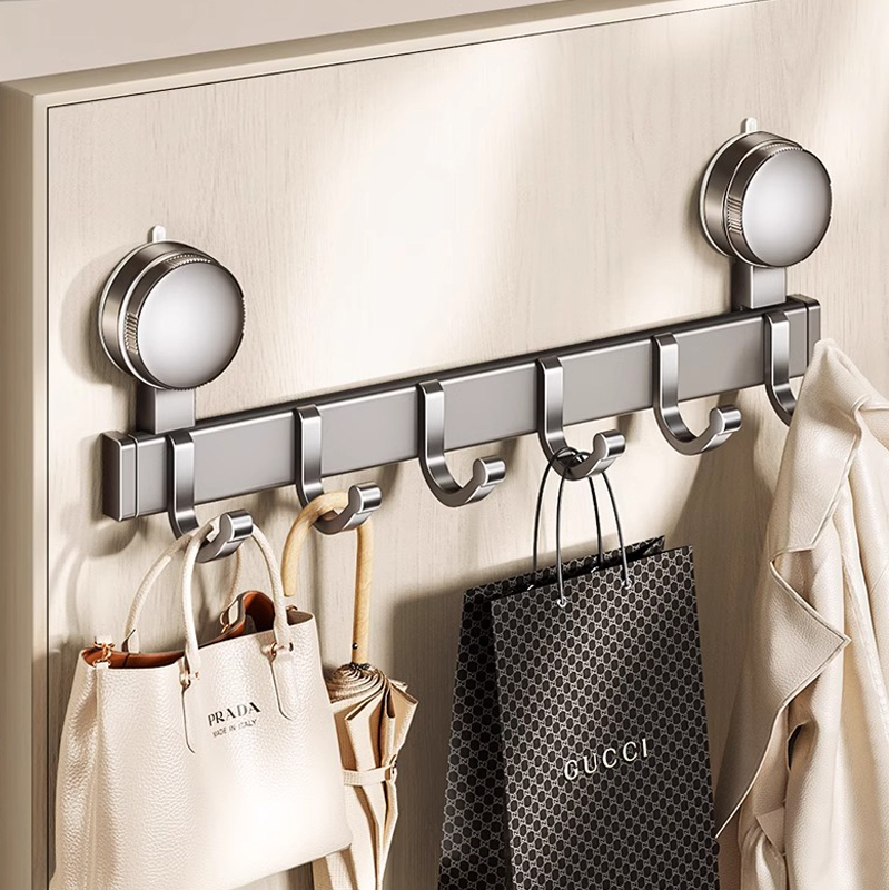 吸盘门后挂钩免打孔强力粘胶承重浴室置物架钩子入户门收纳挂衣架