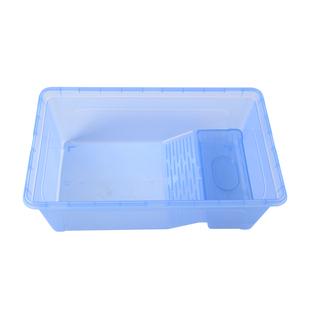 乌龟缸无排水口爬晒台大型龟缸别墅专用防逃跑饲养盒龟箱家用龟盆