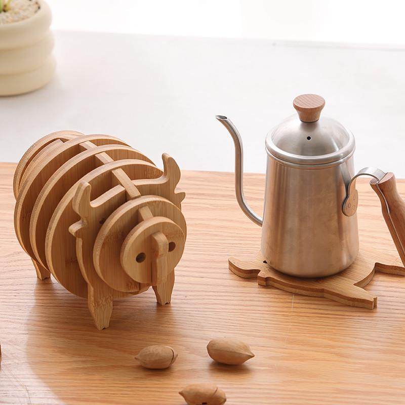 创意隔热垫竹制实木防烫餐桌垫木质耐高温砂锅垫木垫杯垫盘垫碗垫