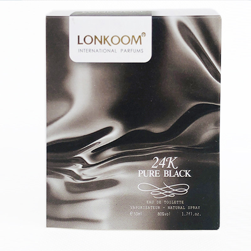 LONKOOM朗金香水24K黑金男士魅力持久留香男香水清新专柜正品50ml