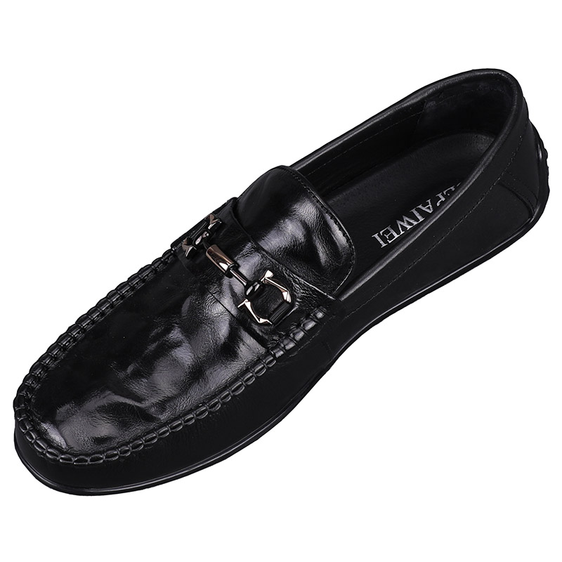 2025质感奢华真皮透气豆豆鞋男马衔扣一脚蹬日常百搭懒人驾车鞋潮