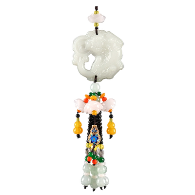 玉石款招财貔貅保平安汽车挂饰