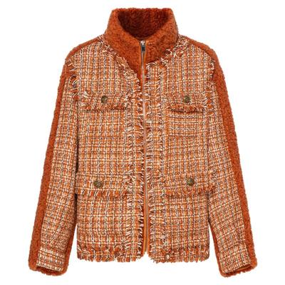 HPLY荷比俪冬季新款女花纱拼接外套HYC44590198