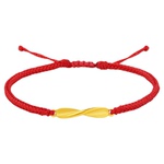 周六福黄金5d硬金手绳定价情侣款莫比乌斯环黄金手饰送女生礼物