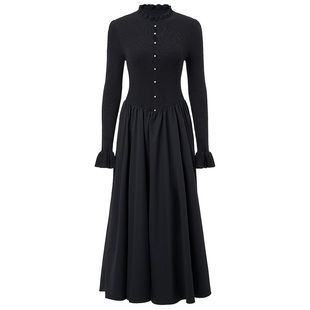 MAXRIENY精致优雅连衣裙款法式复古赫本风小黑裙高级气质感