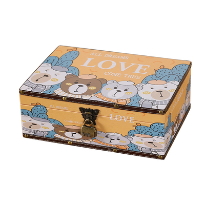 带锁的收纳箱儿童密码盒子收纳盒