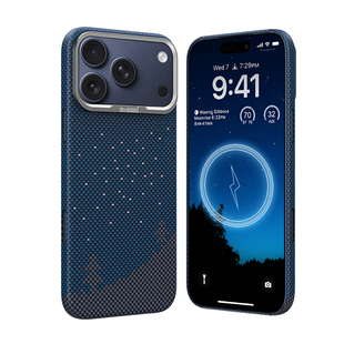 麦麦米适用苹果iPhone17ProMax凯夫拉手机壳新款漫天繁星原创编织超轻薄防摔芳纶碳纤维商务高档磁吸保护套