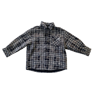 牛哆哆秋冬新款男童女童加绒格子衬衫中大童儿童童装韩版68852