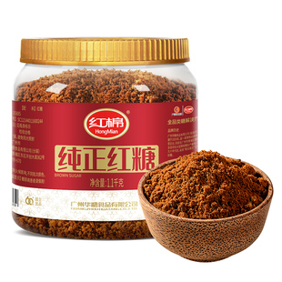红棉红糖一级纯正甘蔗糖老红糖黑糖姜茶用官方旗舰正品批发红糖粉