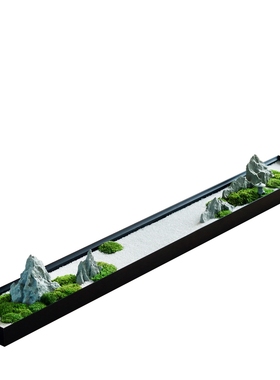 中式枯山水永生藓摆件无需养护