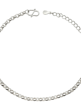 纯银O字形圈圈手链情侣手串一对