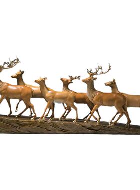 铜师傅鹿鹿大顺中式风工艺品