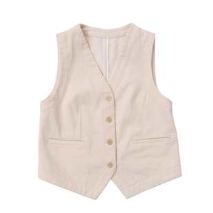 秋冬内搭马甲2024新款自然主义女装休闲文艺纯棉外套知性带松弛感