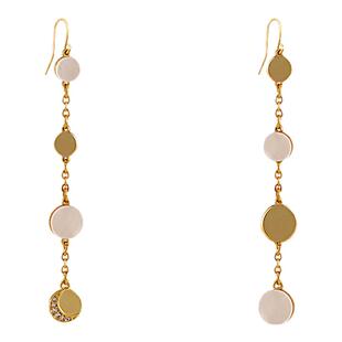 刘亦菲同款贝壳流苏耳环2026年新款爆款耳钉轻奢高级感长款耳饰女