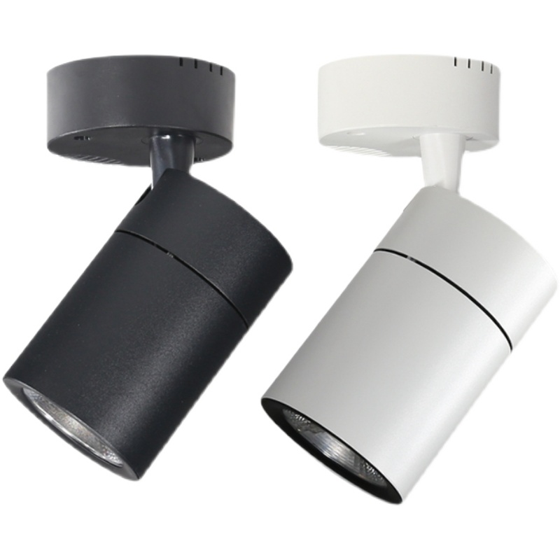 led明装式射灯商用服装店单灯商铺背景墙超亮家用吸顶式cob轨道