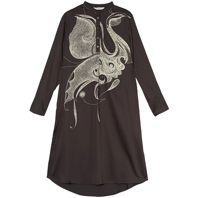 EXCEPTION例外女装中式季新中式优雅显瘦垂感长袖连衣裙女