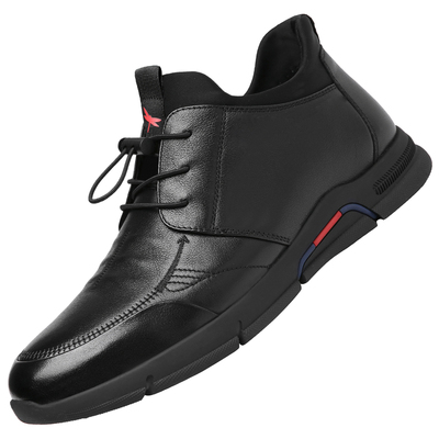 红蜻蜓男士休闲皮鞋保暖加绒棉鞋