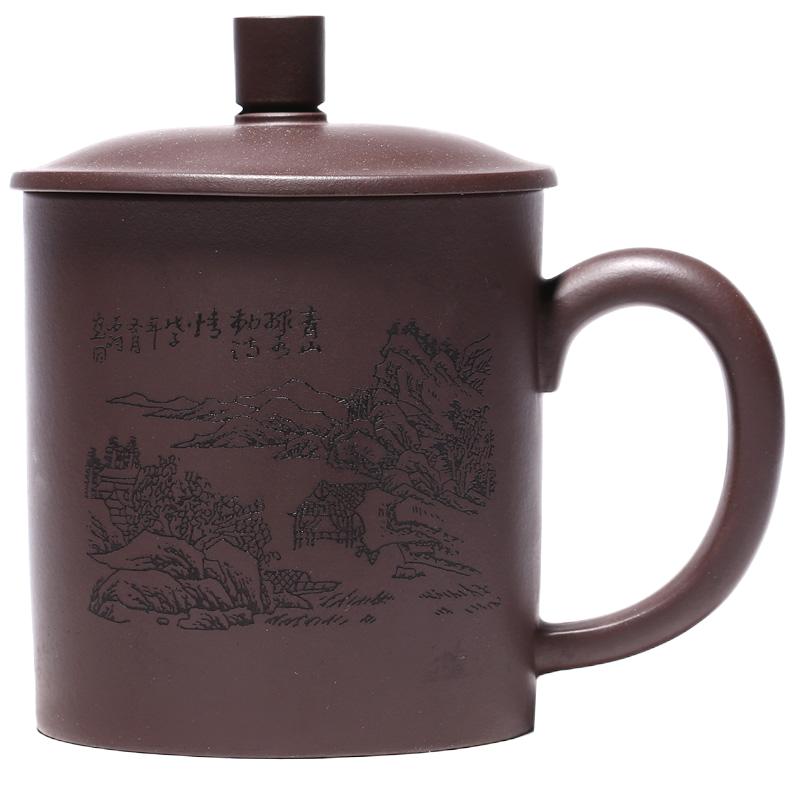 宜兴紫砂杯纯手工大容量男士茶杯