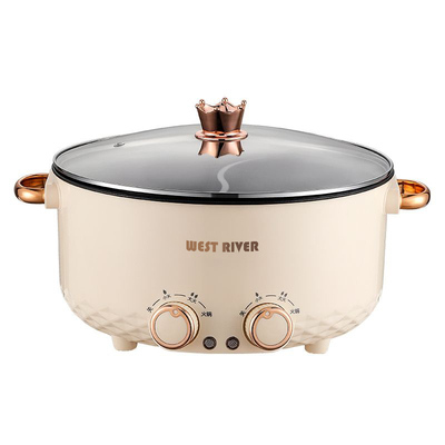 德国加厚大容量鸳鸯锅一体多功能火锅家用宿舍电火锅双控温电煮锅