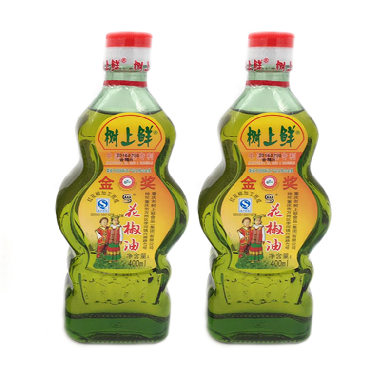 包邮重庆树上鲜花椒油400ml*2瓶特麻四川火锅川菜调料红花椒麻油