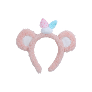 毛绒樱桃小熊发箍可爱卡通洗脸专用头箍发卡发饰少女生日头饰饰品