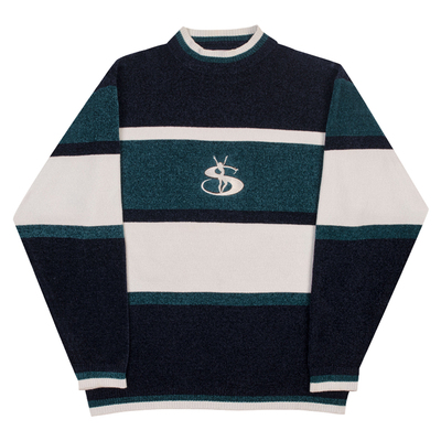 YARDSALE刺绣logo提花针织衫毛衣