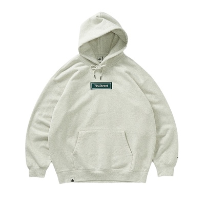 印花714street连帽卫衣