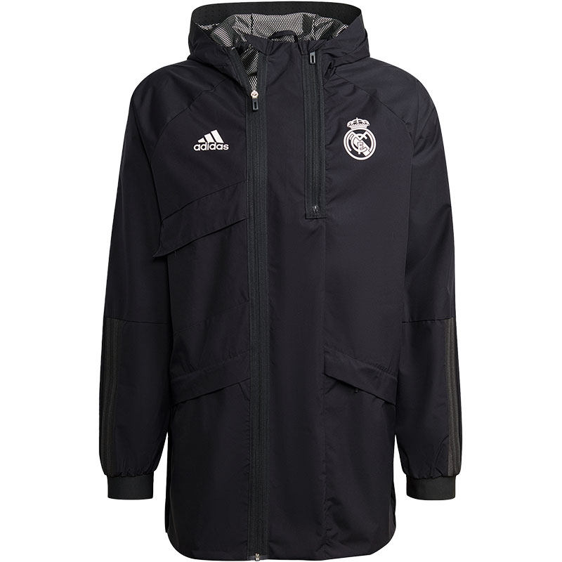 Adidas/阿迪达斯官方正品男子皇马足球运动连帽夹克外套 GR4275
