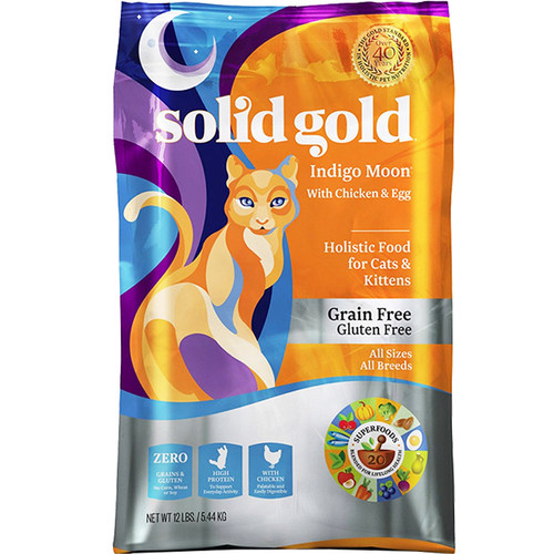 Solid Gold金装素力高猫粮12磅金素鸡肉三文鱼成猫幼猫主粮