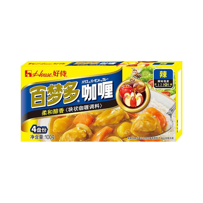 好侍House百梦多咖喱块微辣原味100g日式咖喱鸡牛肉拌饭调味料