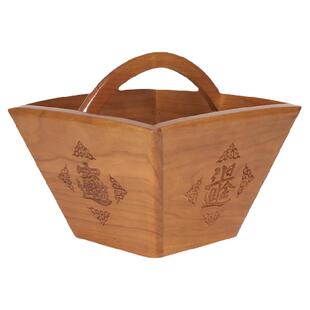 【黄色斗升】桃木斗日进斗金摆件米斗升粮食斗量米斗家用送礼