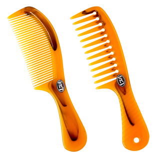 嘉美梳子带把牛筋梳子美发梳子弯折不易断塑料梳子防静电买一赠一